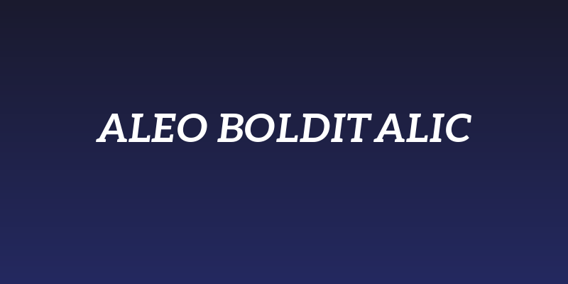 Aleo BoldItalic Social Header