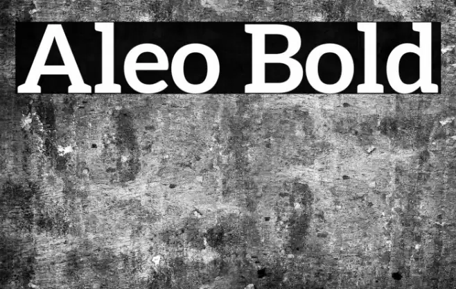 Aleo Bold Font examples