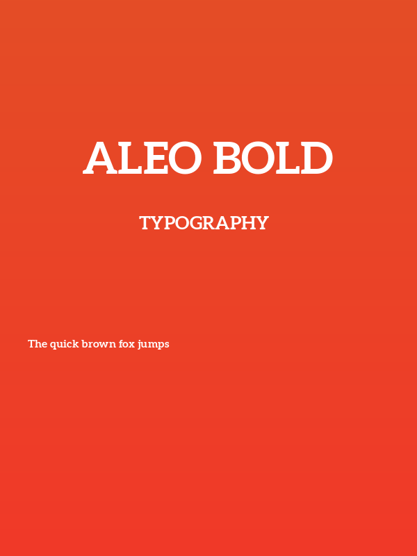 Aleo Bold Poster
