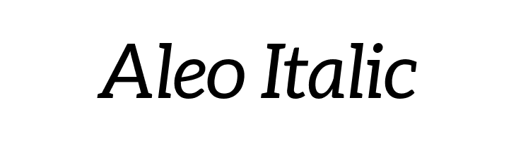 Aleo Italic Font