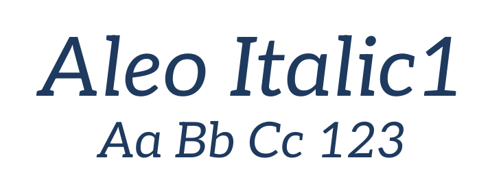 Aleo Italic1 Font Preview
