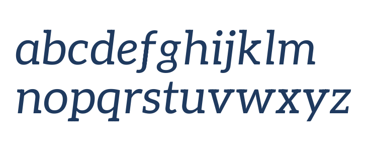 Aleo Italic1 Lowercase