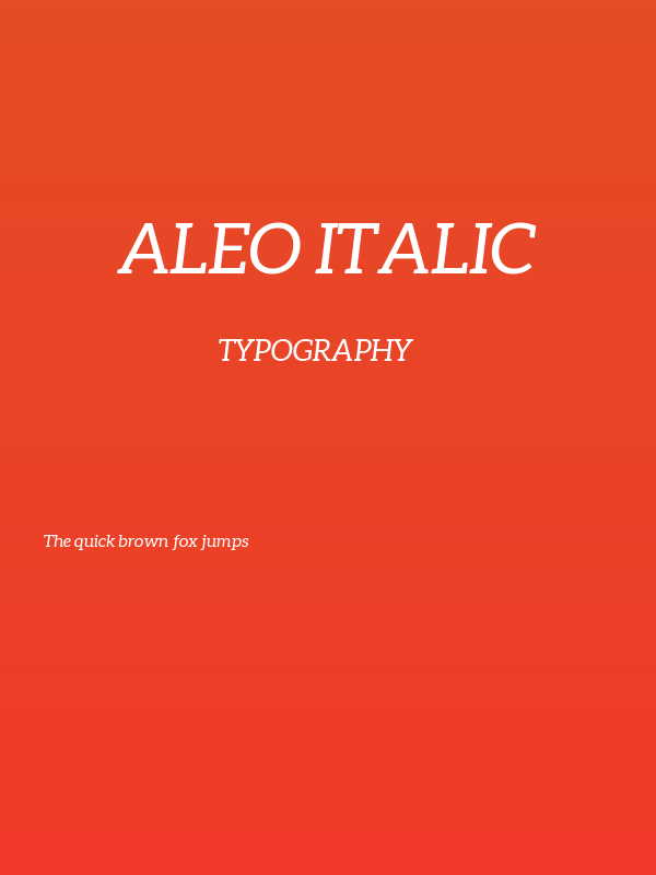 Aleo Italic Poster