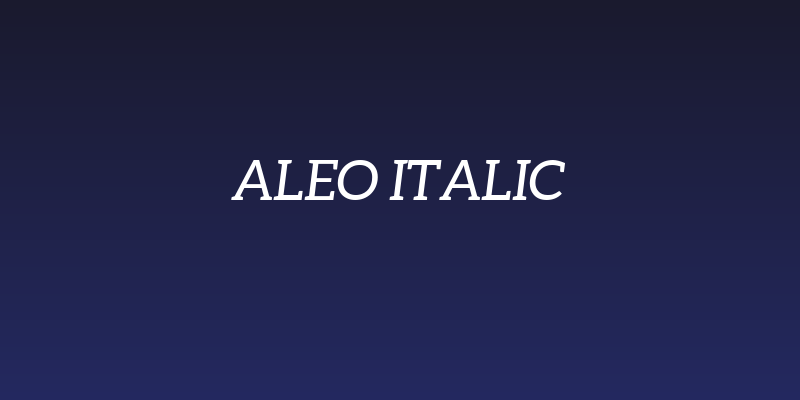 Aleo Italic Social Header