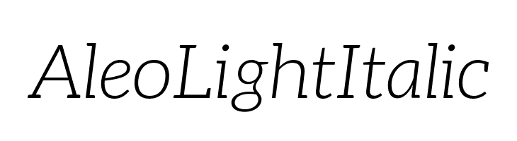 Aleo Light Italic फ़ॉन्ट