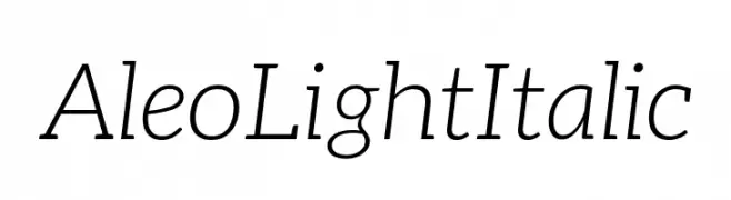 Aleo Light Italic  नि: शुल्क फ़ॉन्ट्स डाउनलोड