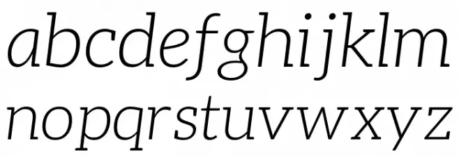 Aleo Light Italic फ़ॉन्ट लोअरकेस