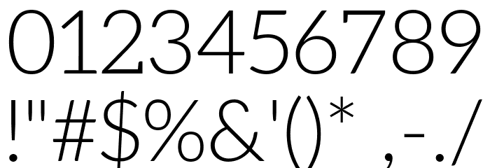 Aleo Light Font OTHER CHARS