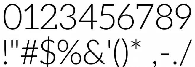 Aleo Light Font OTHER CHARS