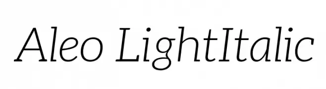 Aleo LightItalic  नि: शुल्क फ़ॉन्ट्स डाउनलोड