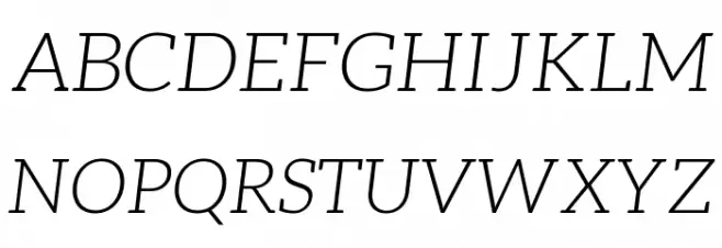 Aleo LightItalic Schriftart Groß