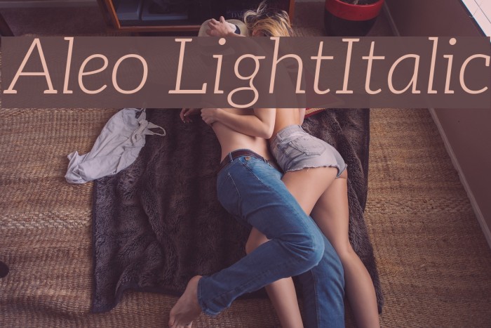 Aleo LightItalic Font examples