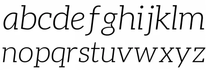 Aleo LightItalic Font LOWERCASE