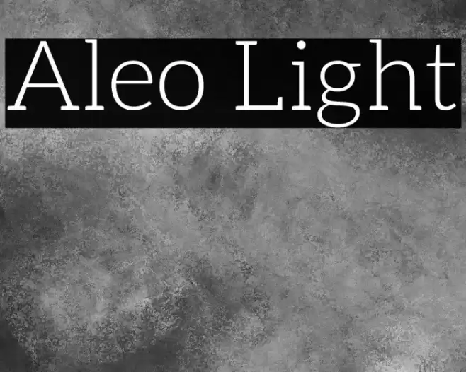 Aleo Light Font examples