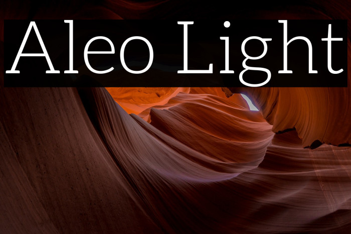 Aleo Light Font examples