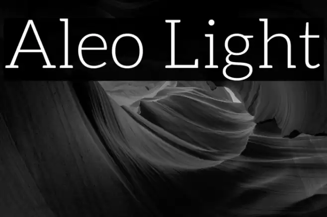 Aleo Light Font examples