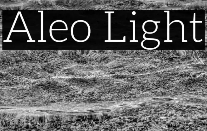 Aleo Light Font examples