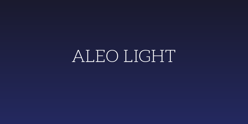 Aleo Light Social Header