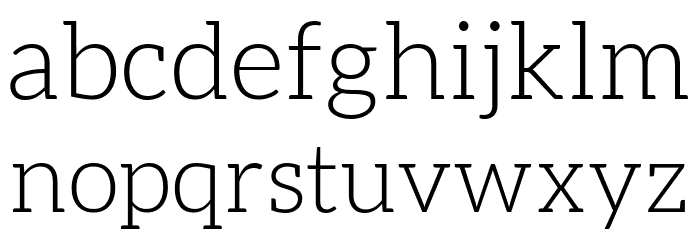 Aleo Light Font LOWERCASE