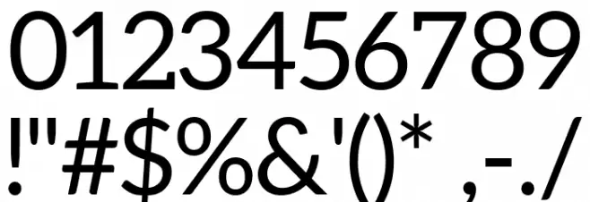 Aleo Regular Font OTHER CHARS