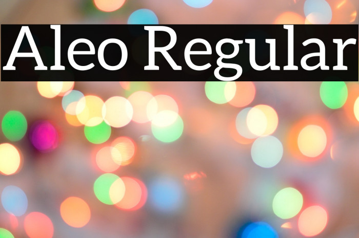 Aleo Regular Font examples