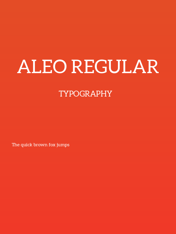 Aleo Regular Poster
