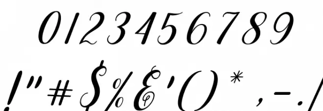 AleriaScript Font OTHER CHARS