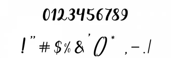 AleriaScript Font OTHER CHARS