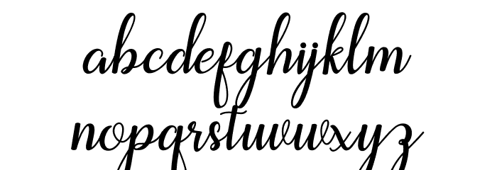 AleriaScript Font LOWERCASE