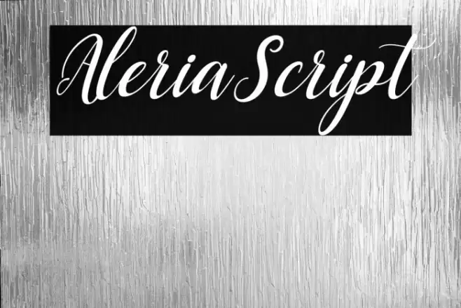 AleriaScript Font examples