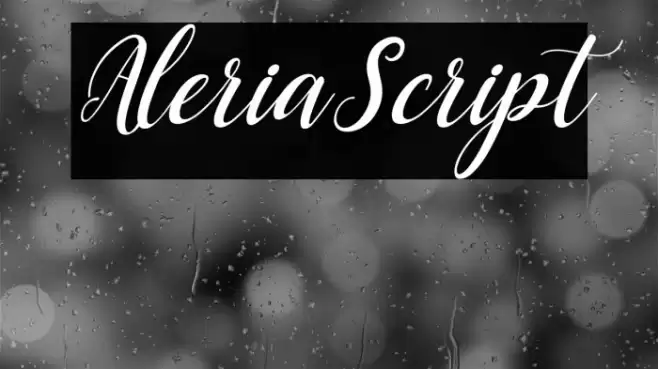AleriaScript Font examples