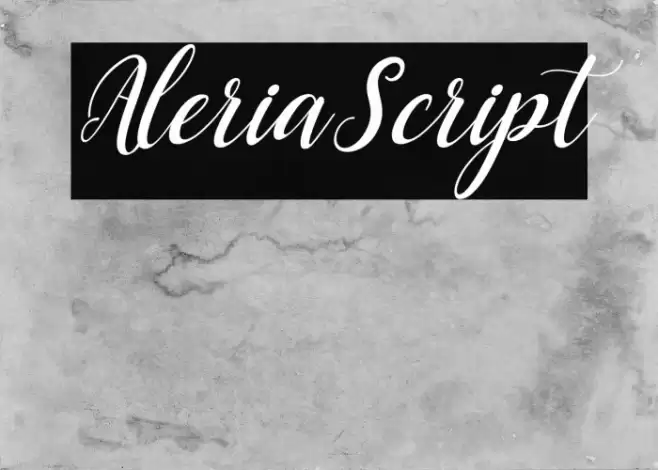AleriaScript Font examples