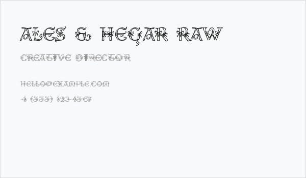 Ales & Hegar Raw Business Card