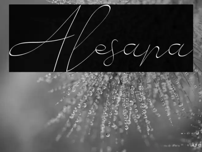 Alesana Font examples