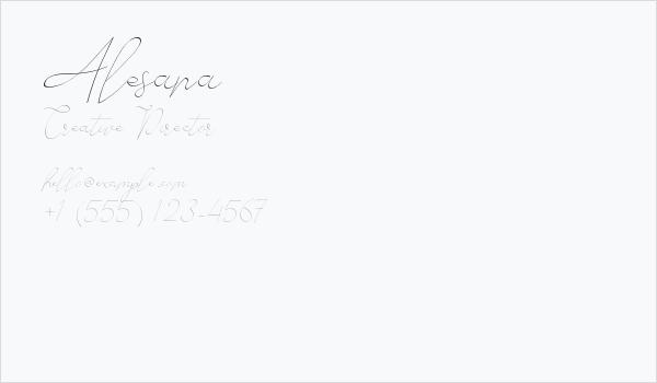 Alesana Business Card