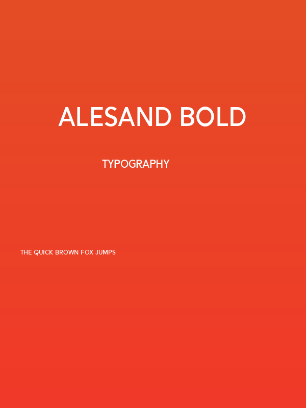 Alesand Bold Poster