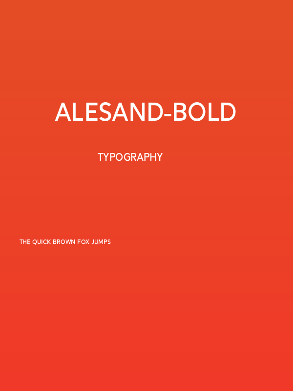 Alesand-Bold Poster