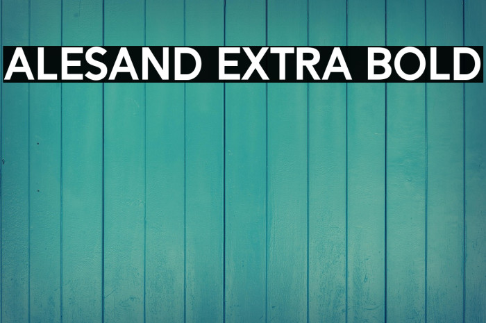 Alesand Extra Bold Example 2