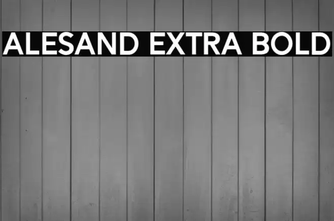 Alesand Extra Bold Font examples