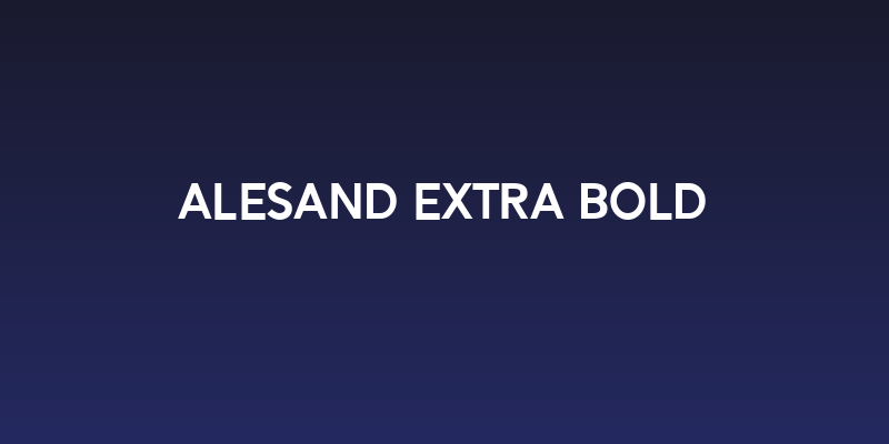 Alesand Extra Bold Social Header
