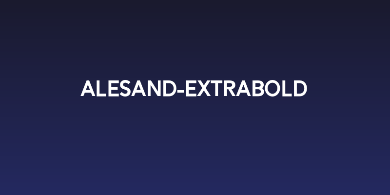 Alesand-ExtraBold Social Header
