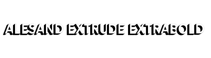 Alesand Extrude ExtraBold Font