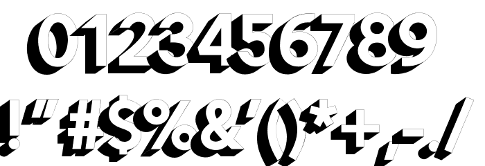 Alesand Extrude ExtraBold Font OTHER CHARS
