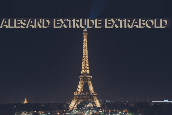 Alesand Extrude ExtraBold Font examples
