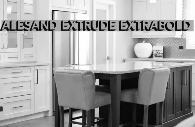 Alesand Extrude ExtraBold Font examples