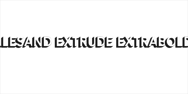 Alesand Extrude ExtraBold Logo