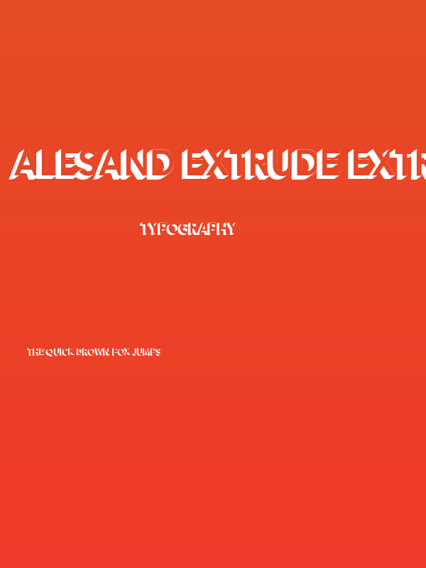 Alesand Extrude ExtraBold Poster