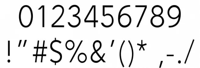 Alesand-Light Font OTHER CHARS