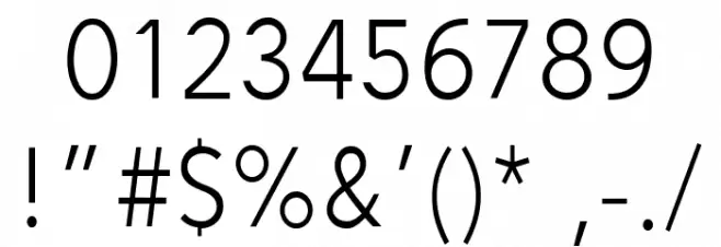 Alesand Light Font OTHER CHARS