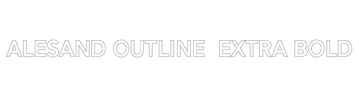 Alesand Outline Extra Bold फ़ॉन्ट
